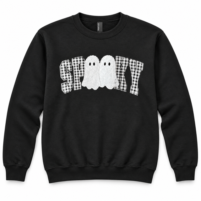 Spooky SZN Gingham Crewneck Sweatshirt