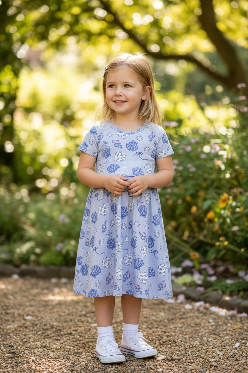 Blue Shell Bamboo Dress|824