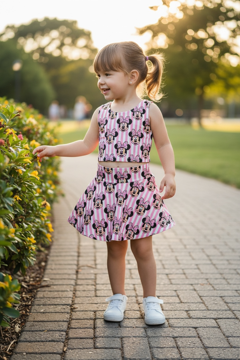 Minnie Stripes Athletic Set|849
