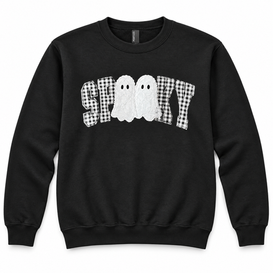 Spooky SZN Gingham Crewneck Sweatshirt