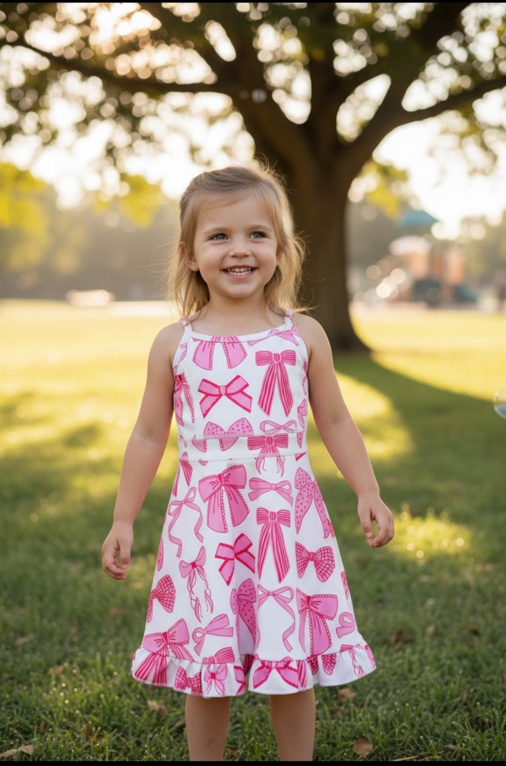 Pink Bow Athletic Dress|813