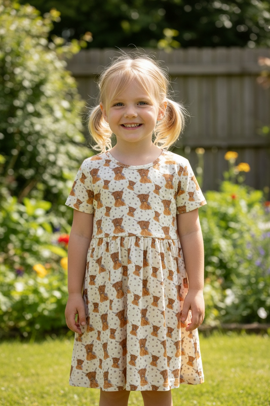 Highland Cow Bamboo Dress|822
